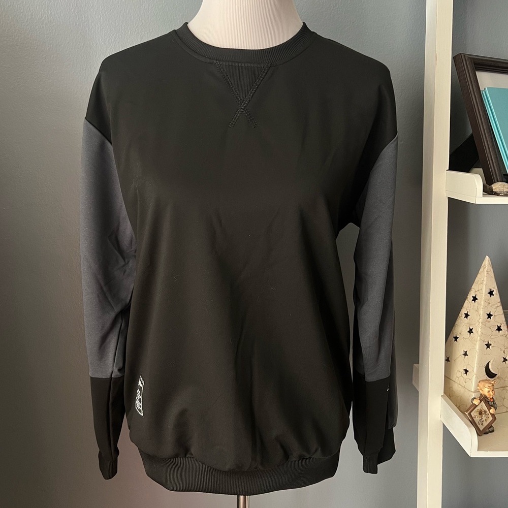 Men’s black large with grey details fashion sweatshirt - Picture 1 of 4